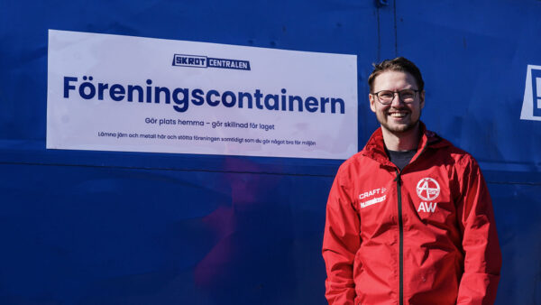 Föreningscontainern för insamling av skrot till föreningslivet